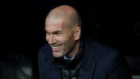Zidane, sonriente