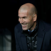 Zidane, sonriente
