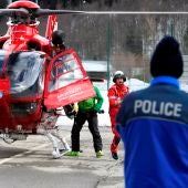 Equipo de rescate en los Alpes Suizos