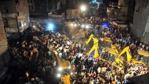 Imagen del derrumbe del hotel