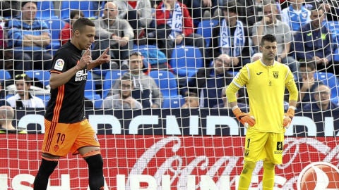 Rodrigo celebra un gol ante el Legan&eacute;s