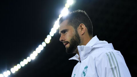Nacho, en un partido del Real Madrid