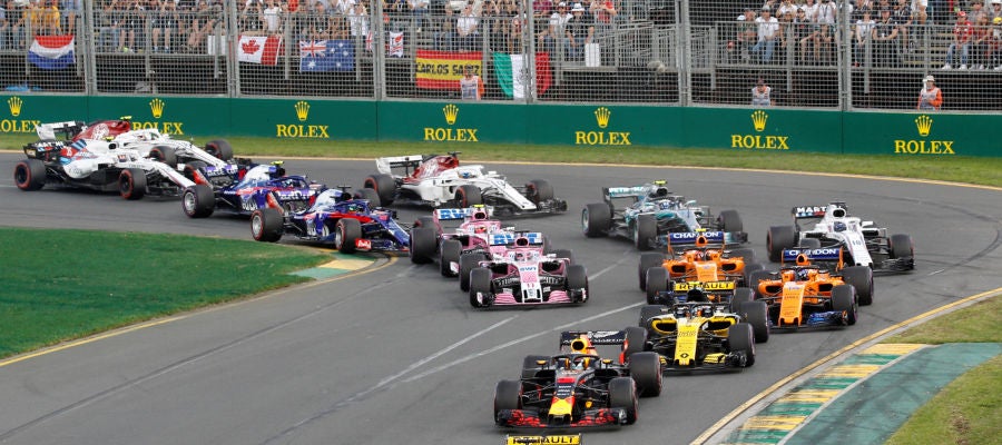 Momento de la salida del GP de Australia 2018 Momento de la salida del GP de Australia 2018