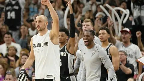 Los jugadores de los Spurs. Los jugadores de los Spurs.