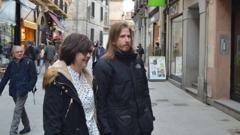 Natalia del Barrio y Pablo Fern&aacute;ndez en su visita a Segovia.