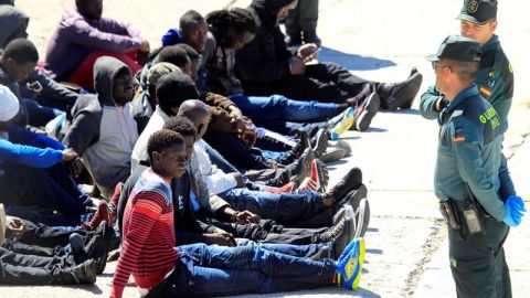 Llegada de una patera a Tarifa