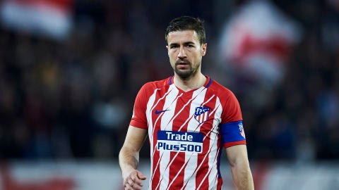 Gabi, durante un partido con el Atl&eacute;tico de Madrid