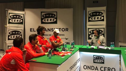 Equipo espa&ntilde;ol de Copa Davis ante Alemania. 