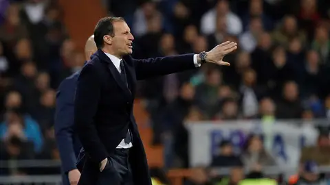 Allegri, durante el partido ante el Real Madrid Allegri, durante el partido ante el Real Madrid