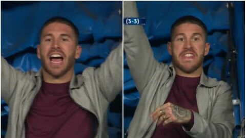 Sergio Ramos, en el t&uacute;nel de vestuarios contra la Juventus