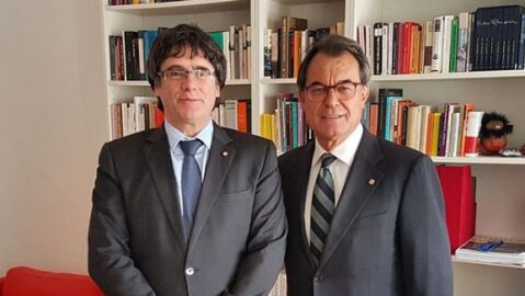 Artur Mas con Carles Puigdemont en Berl&iacute;n. 