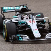 Lewis Hamilton, en el trazado del GP de China