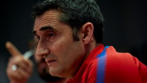 Ernesto Valverde, en rueda de de prensa