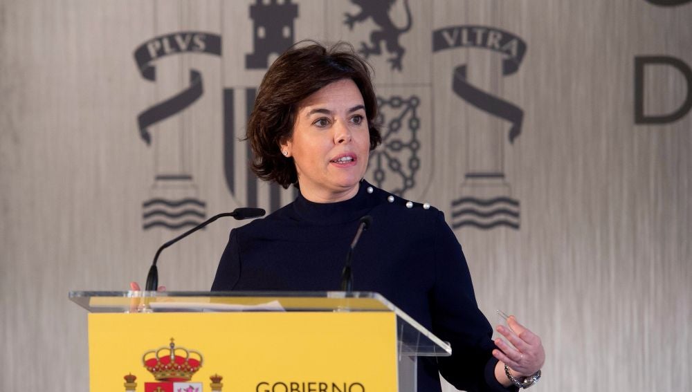 La vicepresidenta del Gobierno Soraya Sáenz de Santamaría, en un acto el pasado martes en Santander