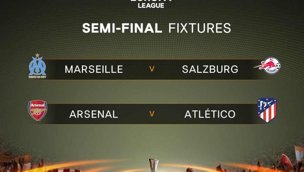 Marsella - Salzburgo y Arsenal - Atlético de Madrid, semifinales de la Europa League