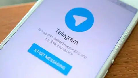 Teléfono móvil con la aplicación 'Telegram' (Archivo) Teléfono móvil con la aplicación 'Telegram' (Archivo)