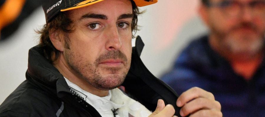 Fernando Alonso, durante los entrenamientos libres de China