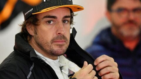 Fernando Alonso, durante los entrenamientos libres de China
