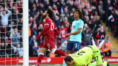 Salah anota ante el Bournemouth