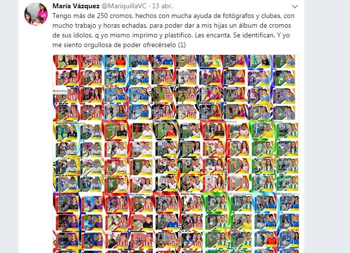 Una madre de Badajoz fabrica el álbum de cromos de la Liga femenina para sus hijas Una madre de Badajoz fabrica el álbum de cromos de la Liga femenina para sus hijas