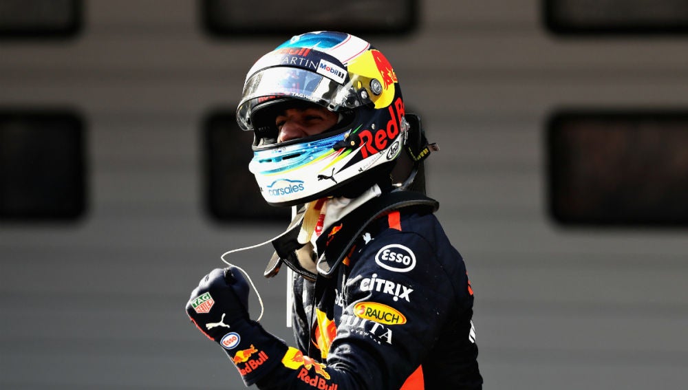 Daniel Ricciardo celebra una victoria