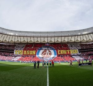 El primer tifo en la historia del Wanda Metropolitano El primer tifo en la historia del Wanda Metropolitano