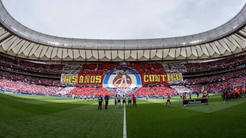 El primer tifo en la historia del Wanda Metropolitano