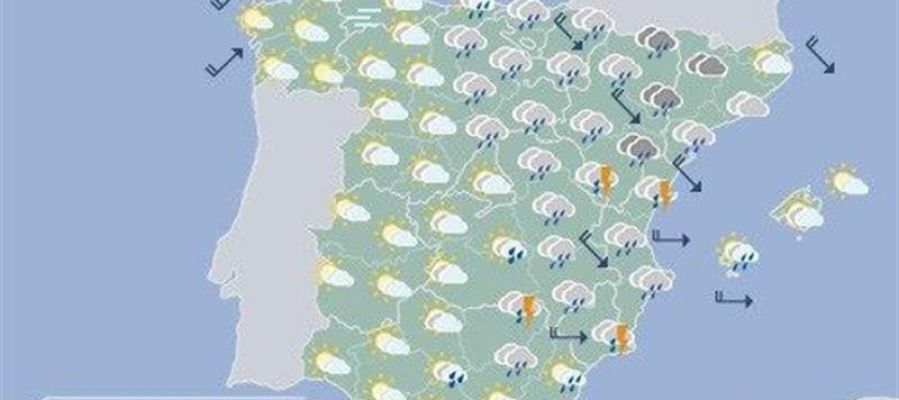 Cielos muy nubosos en el este y Baleares y soleado en el resto de España Cielos muy nubosos en el este y Baleares y soleado en el resto de España