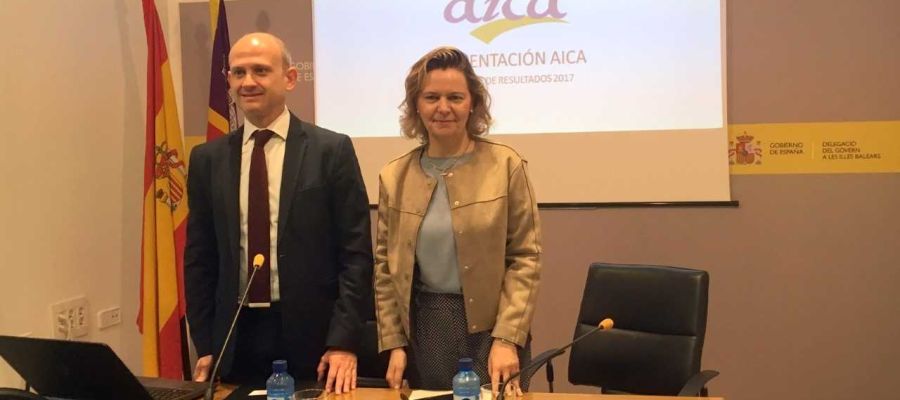 El director de AICA y la Delegada del Gobierno en Baleares, María Salom El director de AICA y la Delegada del Gobierno en Baleares, María Salom