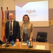 El director de AICA y la Delegada del Gobierno en Baleares, María Salom