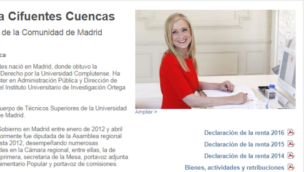 Biografía Cristina Cifuentes. 