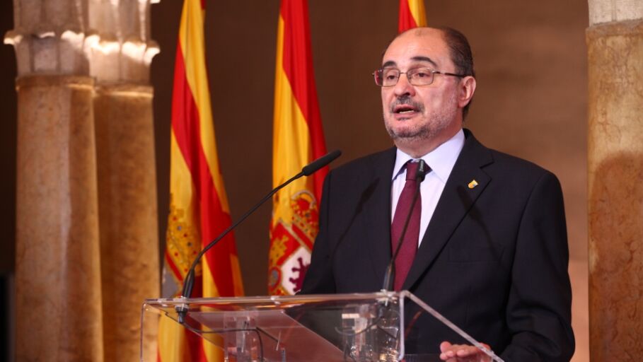 El presidente Javier Lamb&aacute;n en su intervenci&oacute;n en las Cortes