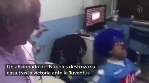 Un aficionado del Nápoles destroza su casa después de la victoria ante la Juventus Un aficionado del Nápoles destroza su casa después de la victoria ante la Juventus