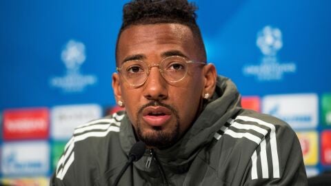 Jerome Boateng, en rueda de prensa antes de medirse al Real Madrid