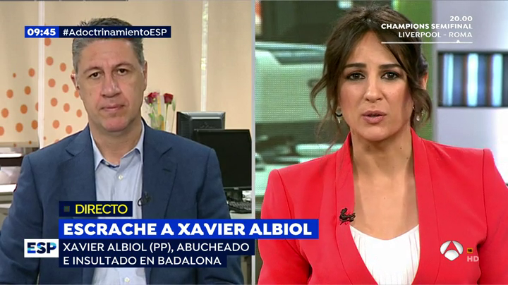 Albiol, sobre el escrache en Badalona: "No estaba dispuesto a darles las imágenes de verme salir" Albiol, sobre el escrache en Badalona: "No estaba dispuesto a darles las imágenes de verme salir"