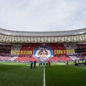 Tifo de los 115 años de historia del Atlético