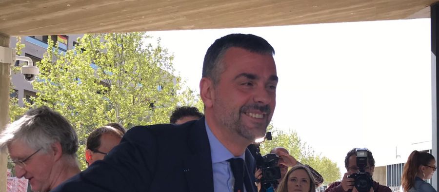 El ex consejero, Santi Vila, en los juzgados de Huesca El ex consejero, Santi Vila, en los juzgados de Huesca