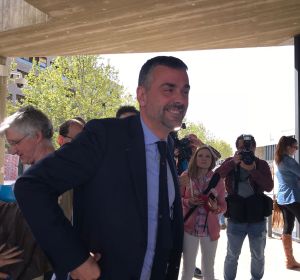 El ex consejero, Santi Vila, en los juzgados de Huesca El ex consejero, Santi Vila, en los juzgados de Huesca