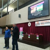 Fernando Romay y José María Gasalla en el Campus María Zambrano Fernando Romay y José María Gasalla en el Campus María Zambrano