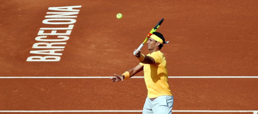 Rafa Nadal en un partido en el Conde Godó Rafa Nadal en un partido en el Conde Godó