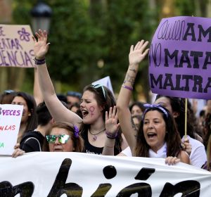 Manifestación feminista en protesta por la sentencia sobre los cinco miembros de La Manada Manifestación feminista en protesta por la sentencia sobre los cinco miembros de La Manada