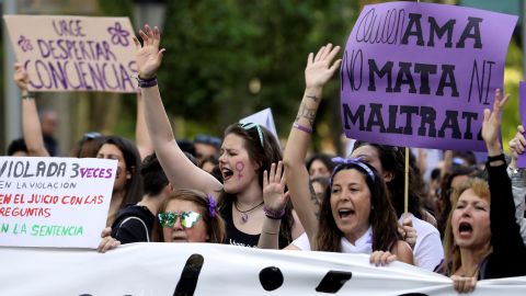 Manifestaci&oacute;n feminista en protesta por la sentencia sobre los cinco miembros de La Manada