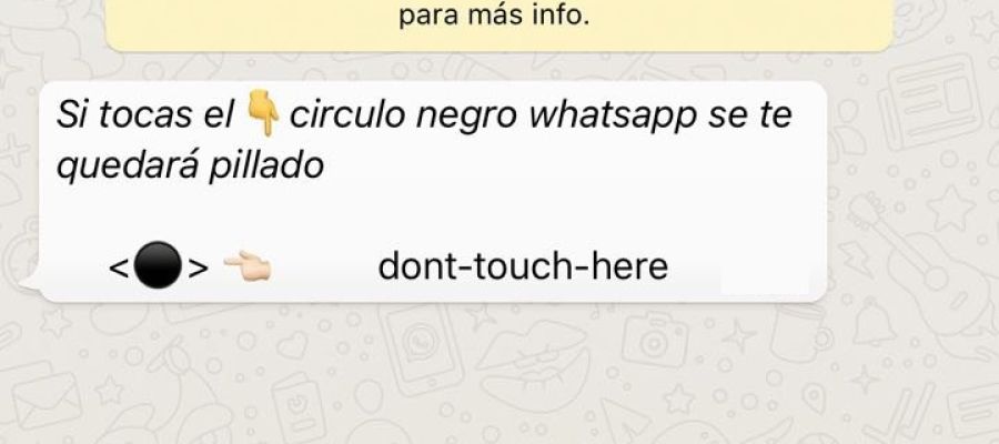 La broma del círculo negro que circula por WhatsApp La broma del círculo negro que circula por WhatsApp