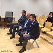 José Sepulcre, Antonio Rocamora y Juan Anguix, el día que declararon en la pieza de calificación del concurso de acreedores del Elche CF.
