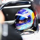 Fernando Alonso, dentro de su Toyota