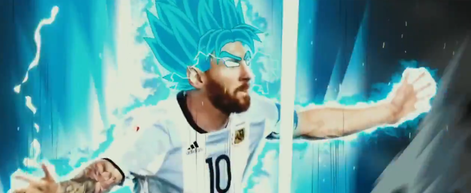 Messi se convierte en Super Saiyan en un anuncio del Mundial de Rusia Messi se convierte en Super Saiyan en un anuncio del Mundial de Rusia