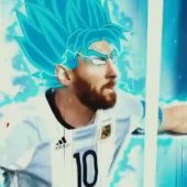 Messi, en modo Super Saiyan Blue