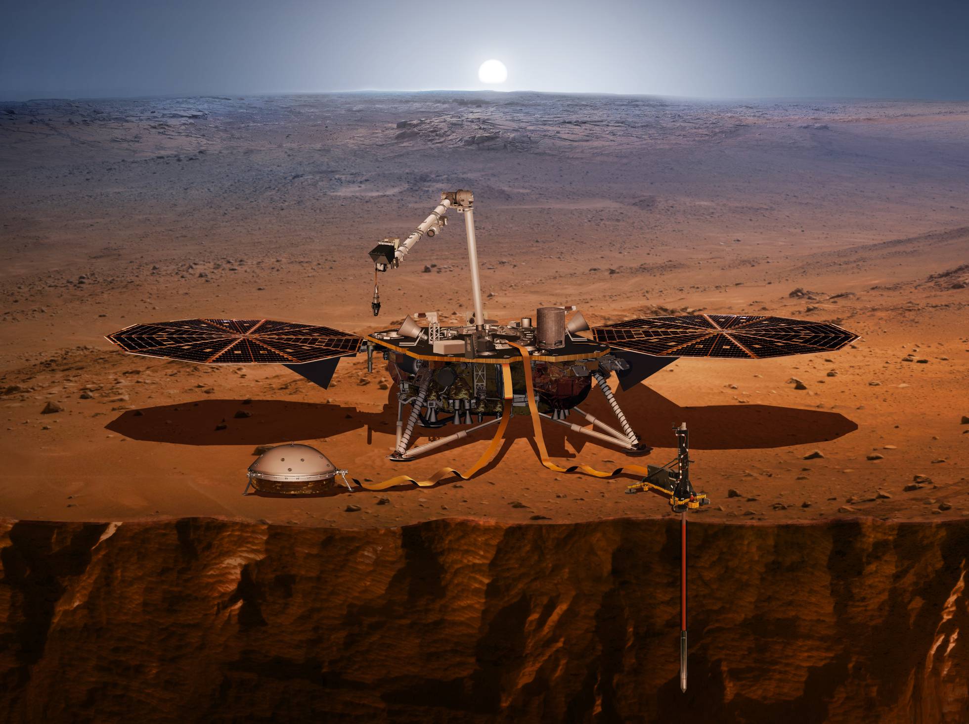 El módulo espacial InSight de la NASA aterriza con éxito en Marte El módulo espacial InSight de la NASA aterriza con éxito en Marte