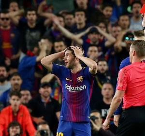Sergi Roberto expulsado Sergi Roberto expulsado