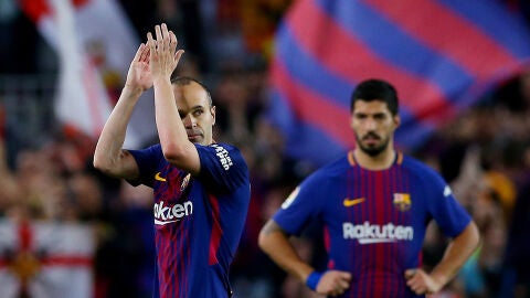 Iniesta despidi&eacute;ndose del &uacute;ltimo Cl&aacute;sico